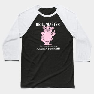 Funny GRILLMASTER Grill BBQ Smoker Fan Baseball T-Shirt